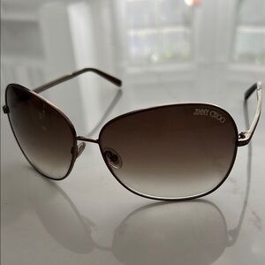 Jimmy Choo Brown Aviator Sunglasses